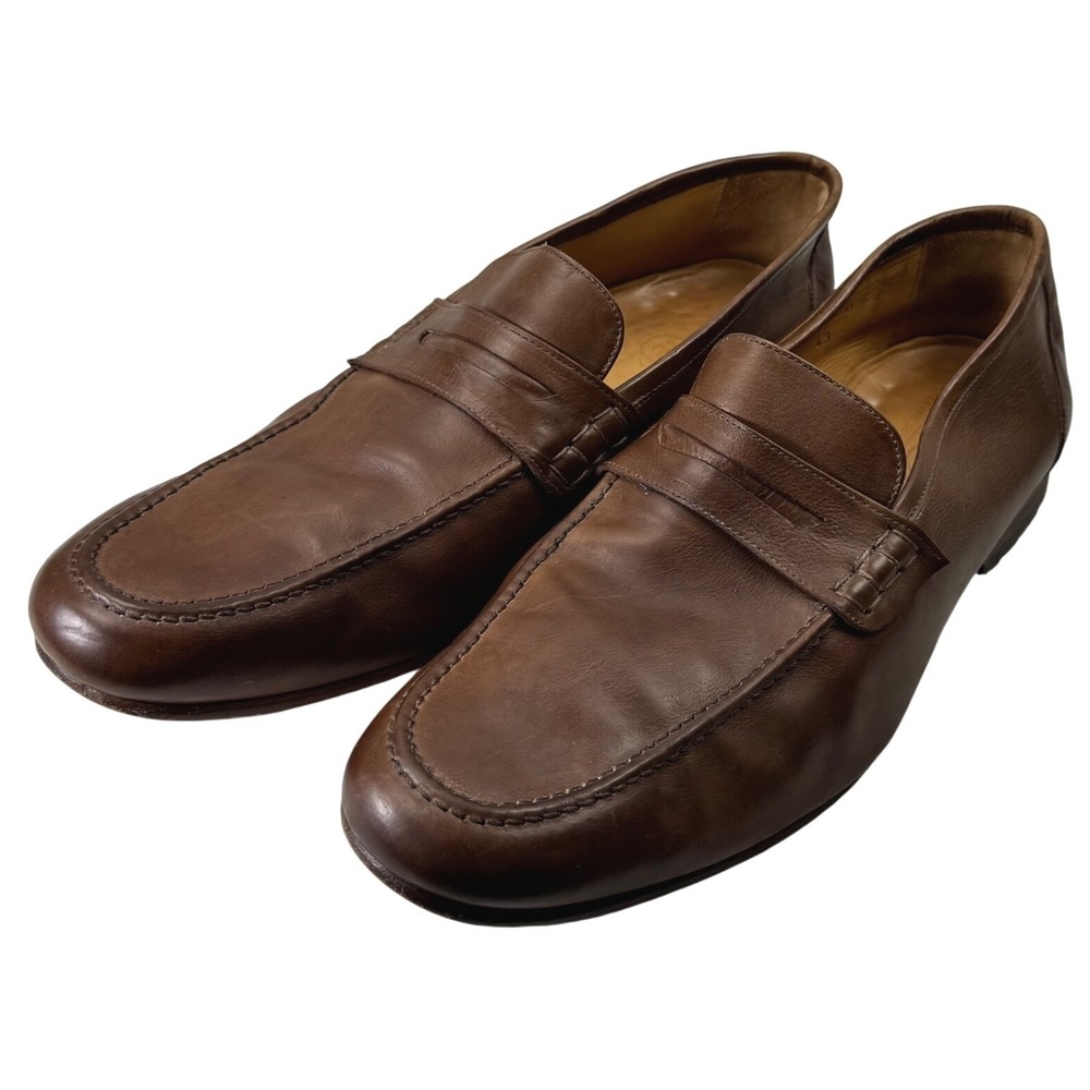 Bexley Monterenzio Penny Loafers Men EU 43 US 10 Brown Leather Blake Dress Shoes
